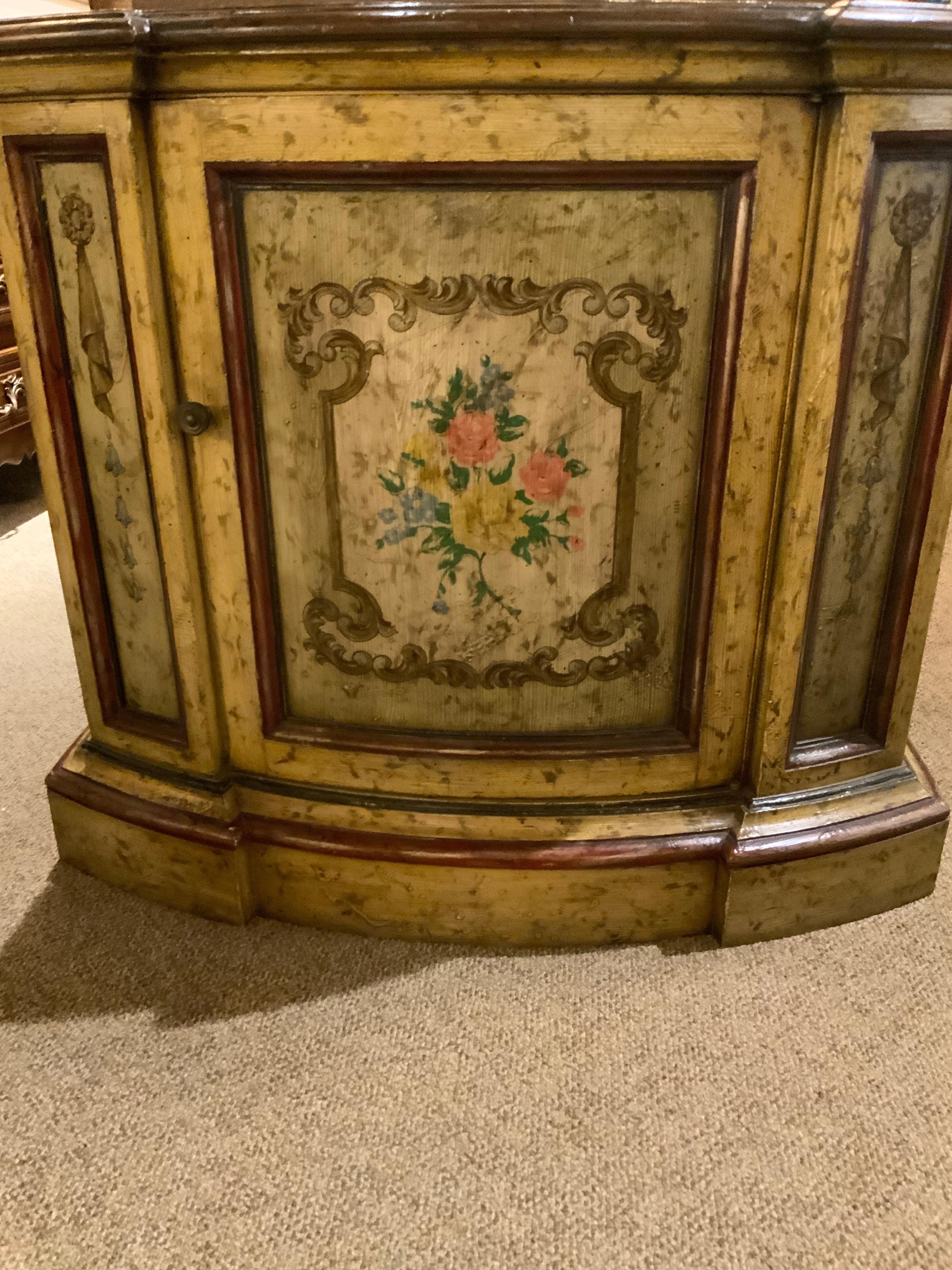 antique painted Italian cabinet For Sale 4