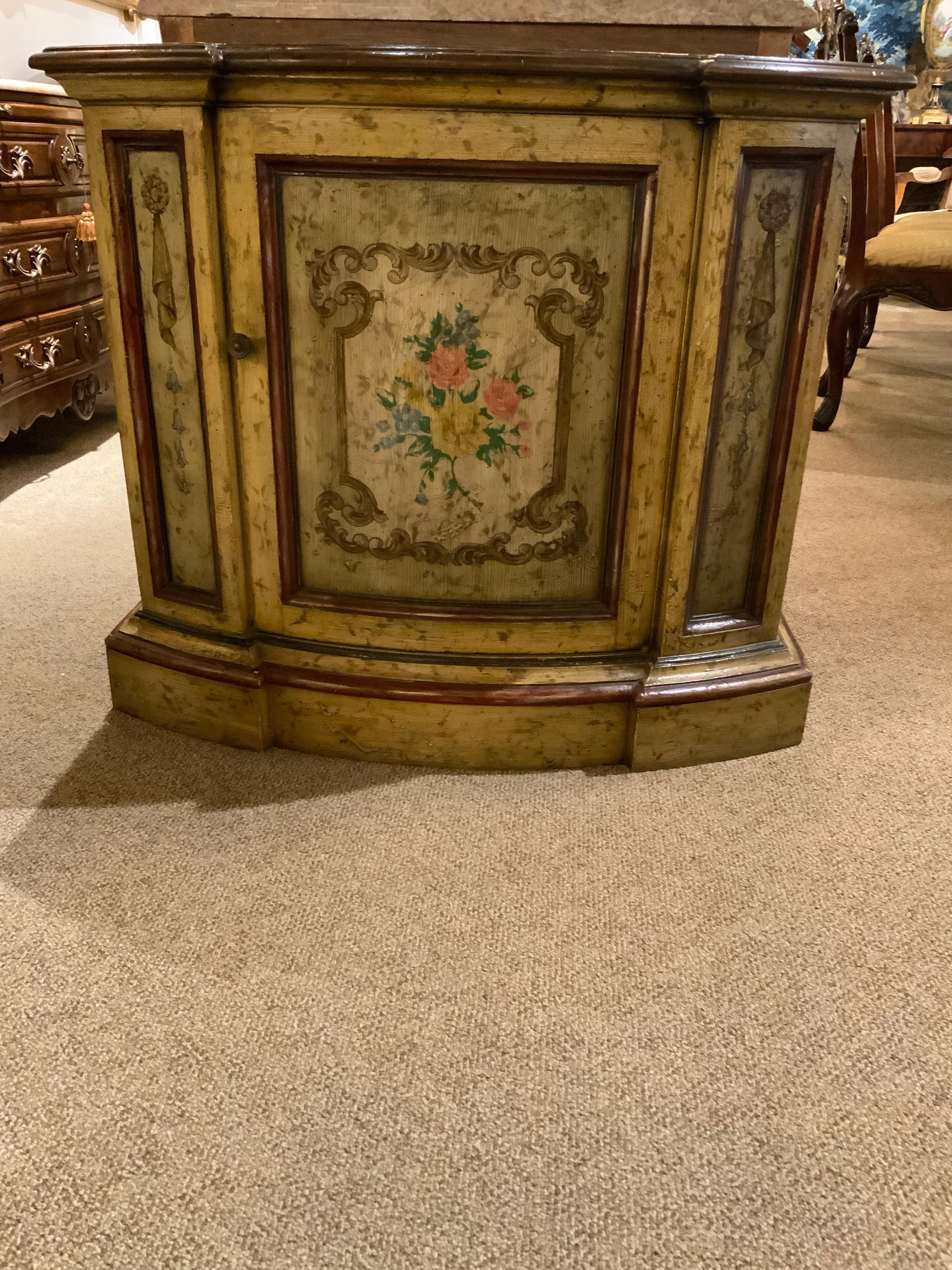 antique painted Italian cabinet For Sale 5