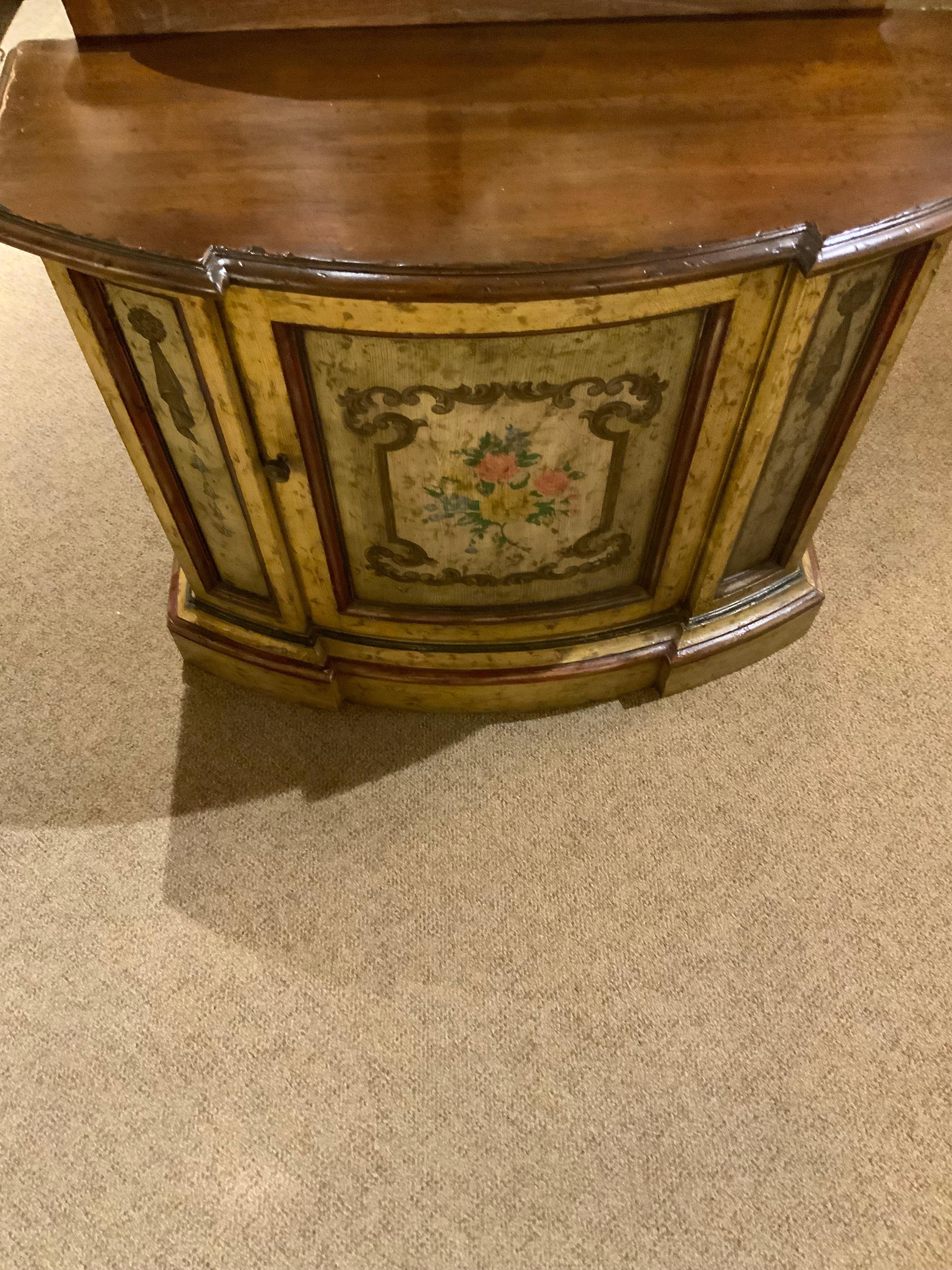 20th Century antique painted Italian cabinet For Sale