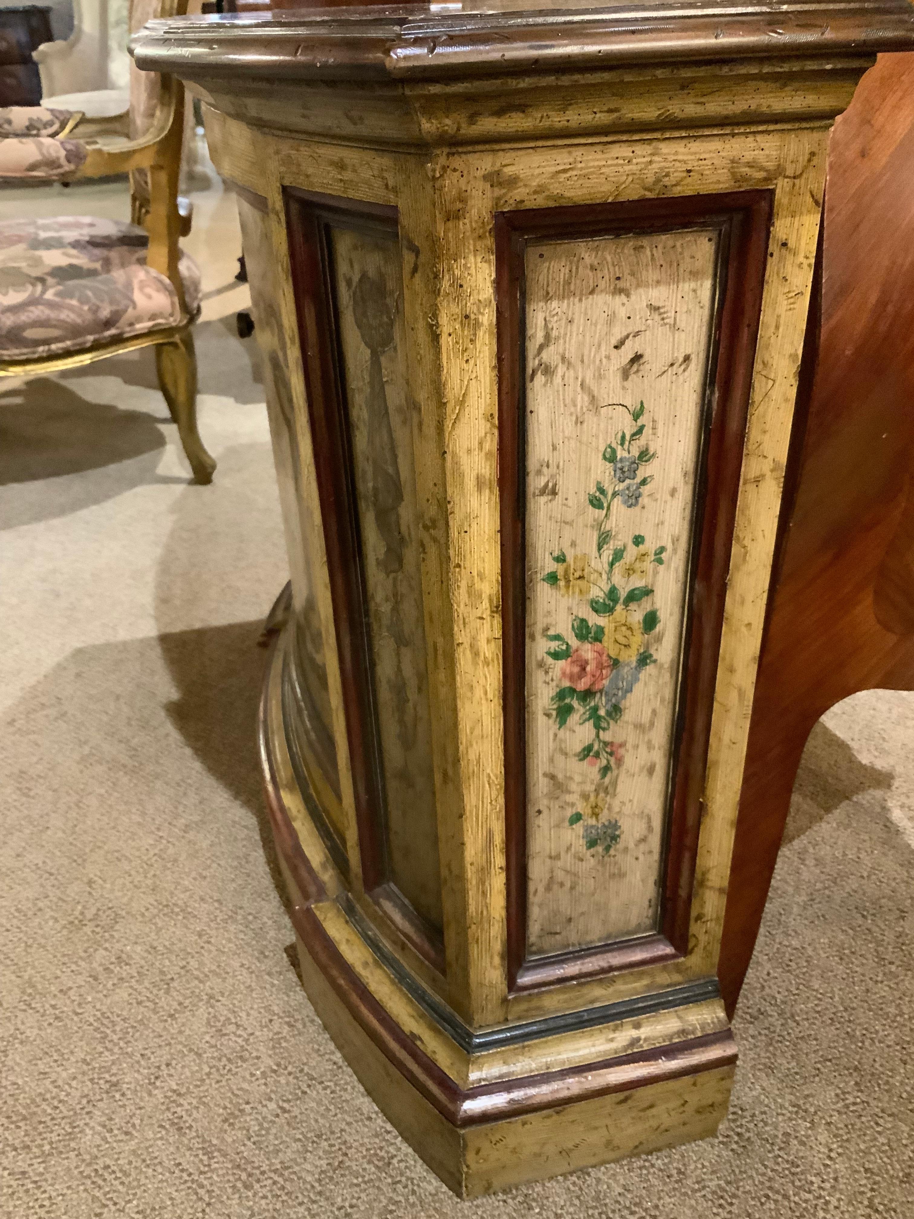 Hardwood antique painted Italian cabinet For Sale