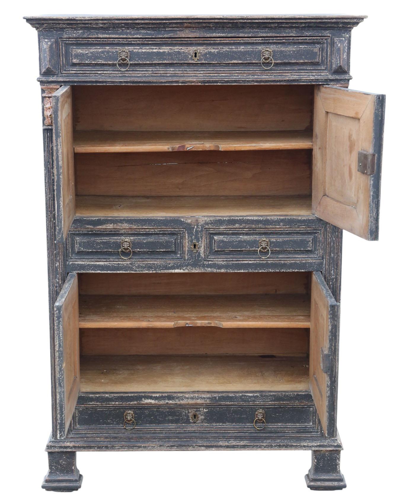 Antique Painted Kitchen/Housekeeper’s Larder Cupboard 19th Century Country House en venta 1