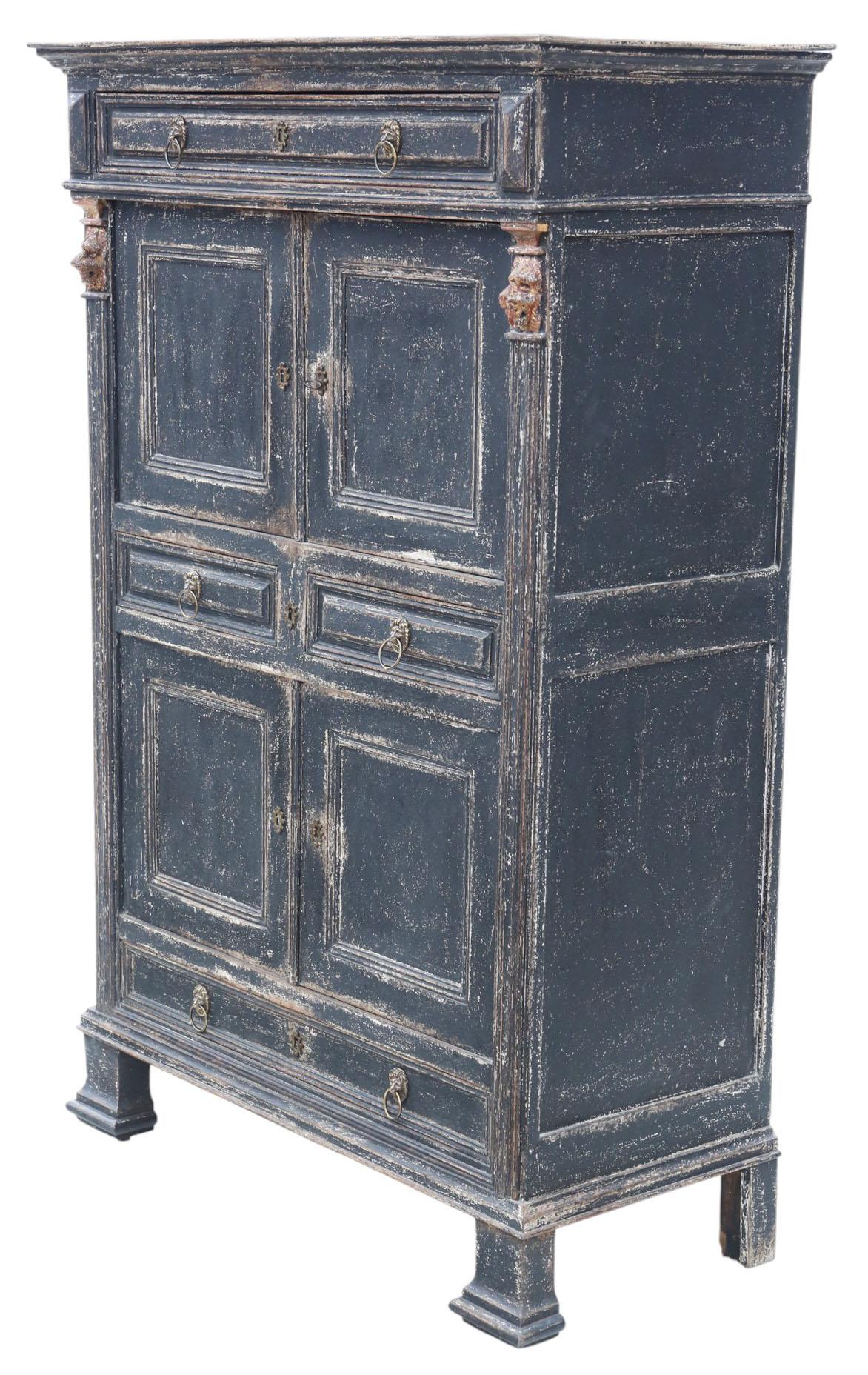 Antique Painted Kitchen/Housekeeper’s Larder Cupboard 19th Century Country House en venta 3