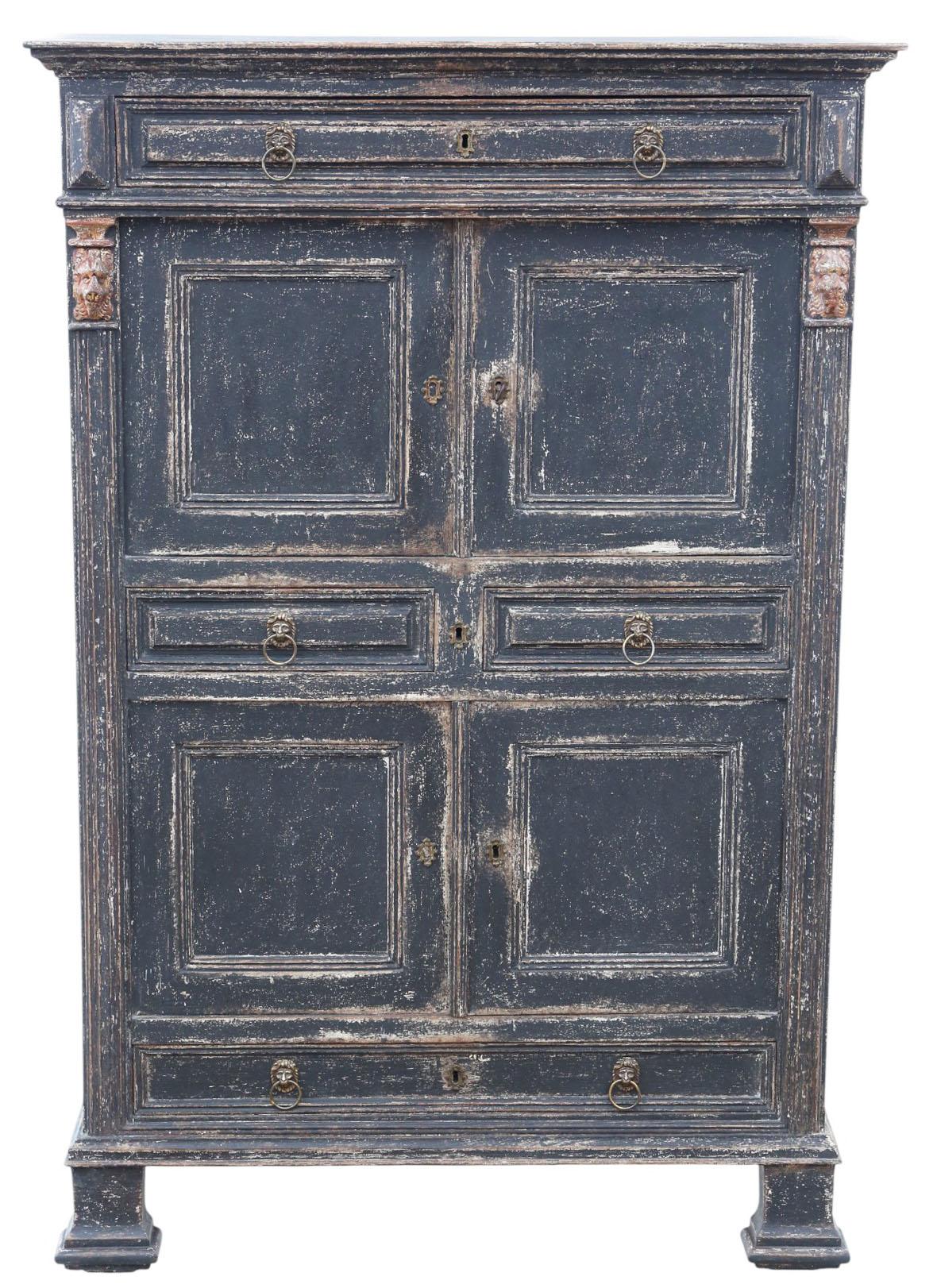 Antique Painted Kitchen/Housekeeper’s Larder Cupboard 19th Century Country House