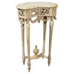 Antique Painted Louis XVI Kidney Table from France, Circa 1780