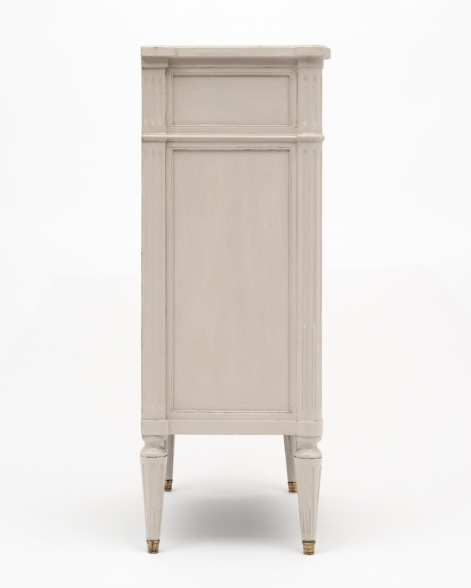 Antique Painted Louis XVI Style Cabinet For Sale 2