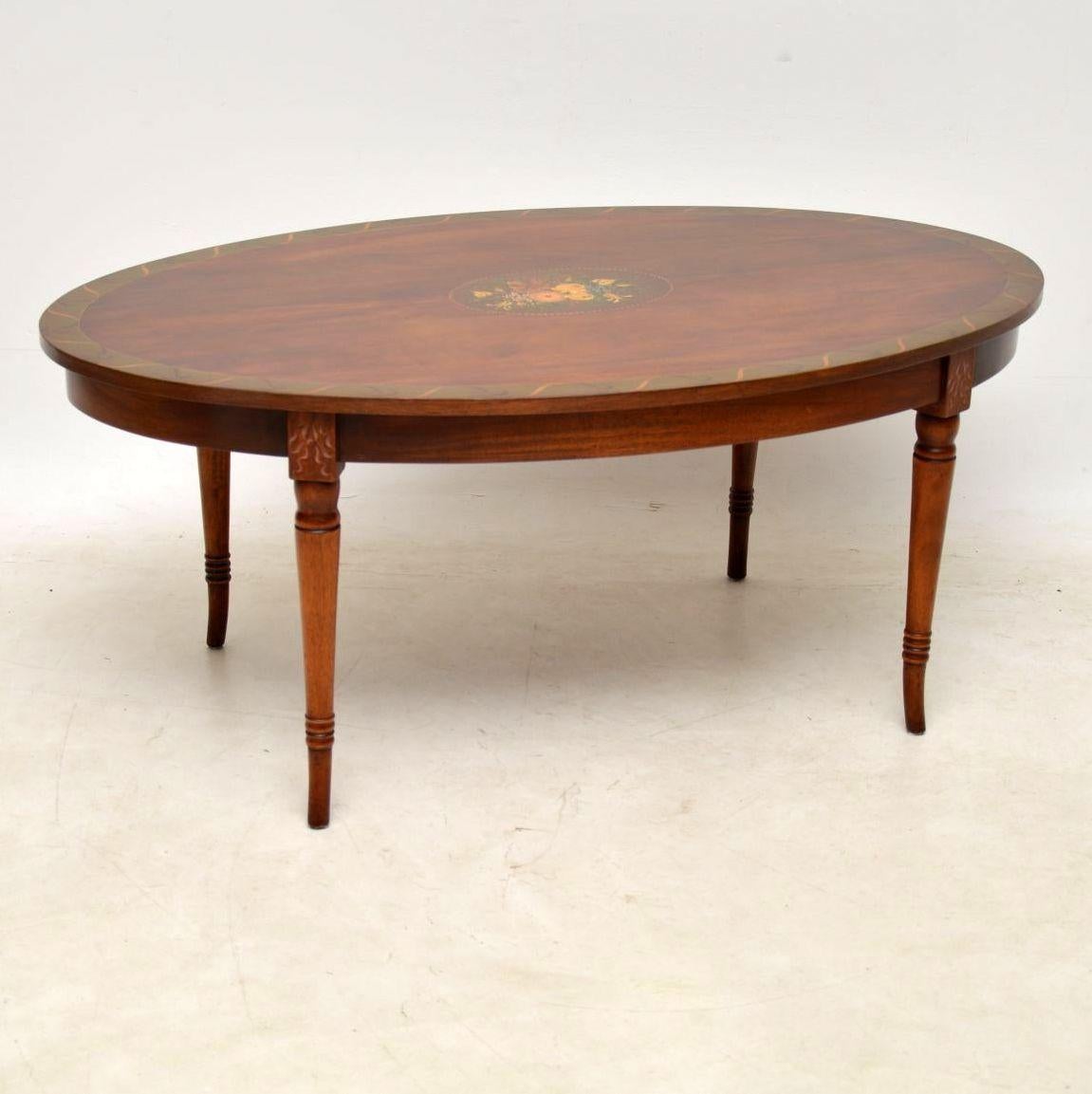 Antique Painted Mahogany Coffee Table 3