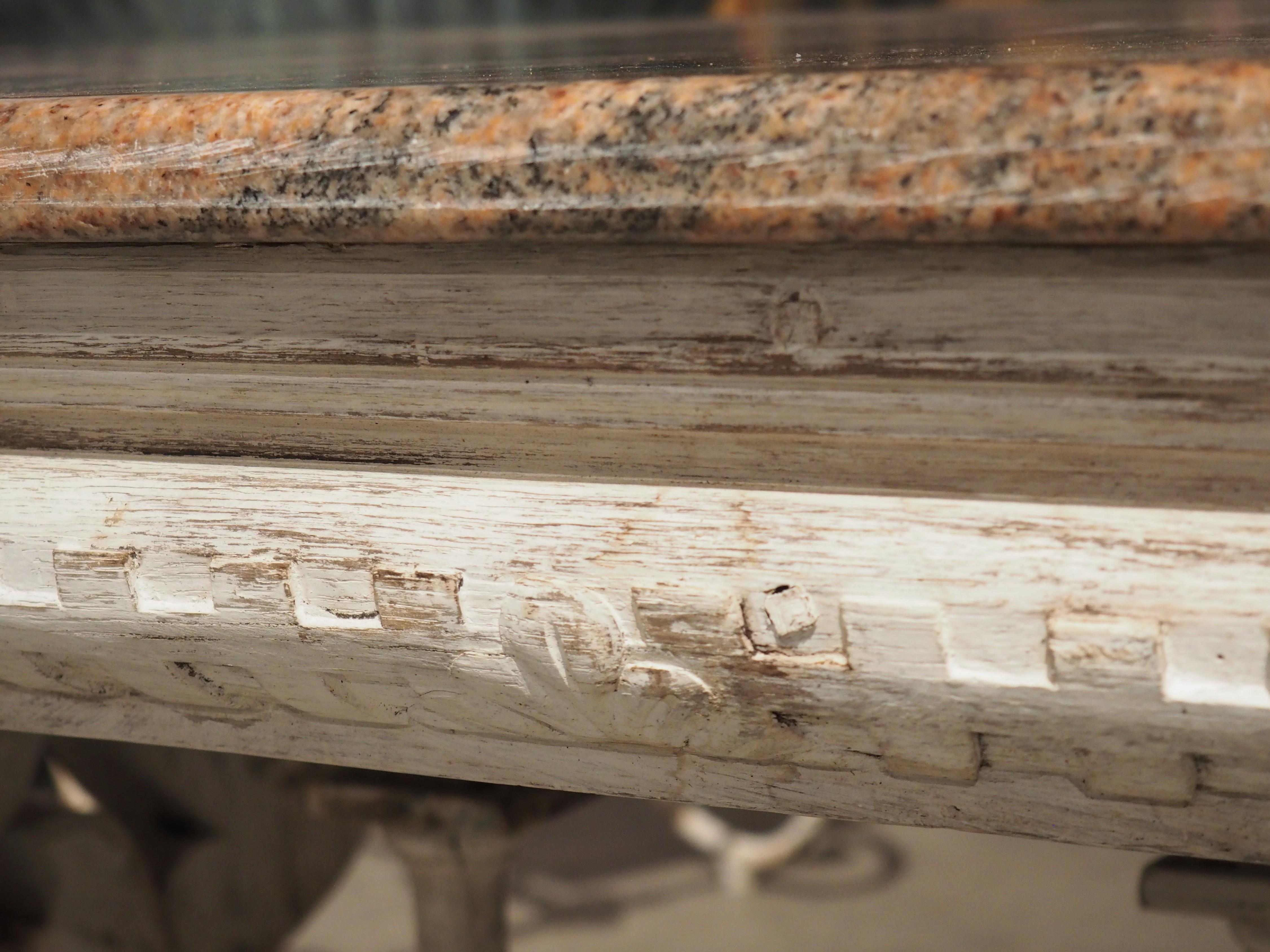 Ancienne table en chêne peint de style Renaissance d'Avignon, France, vers 1870 Bon état - En vente à Dallas, TX