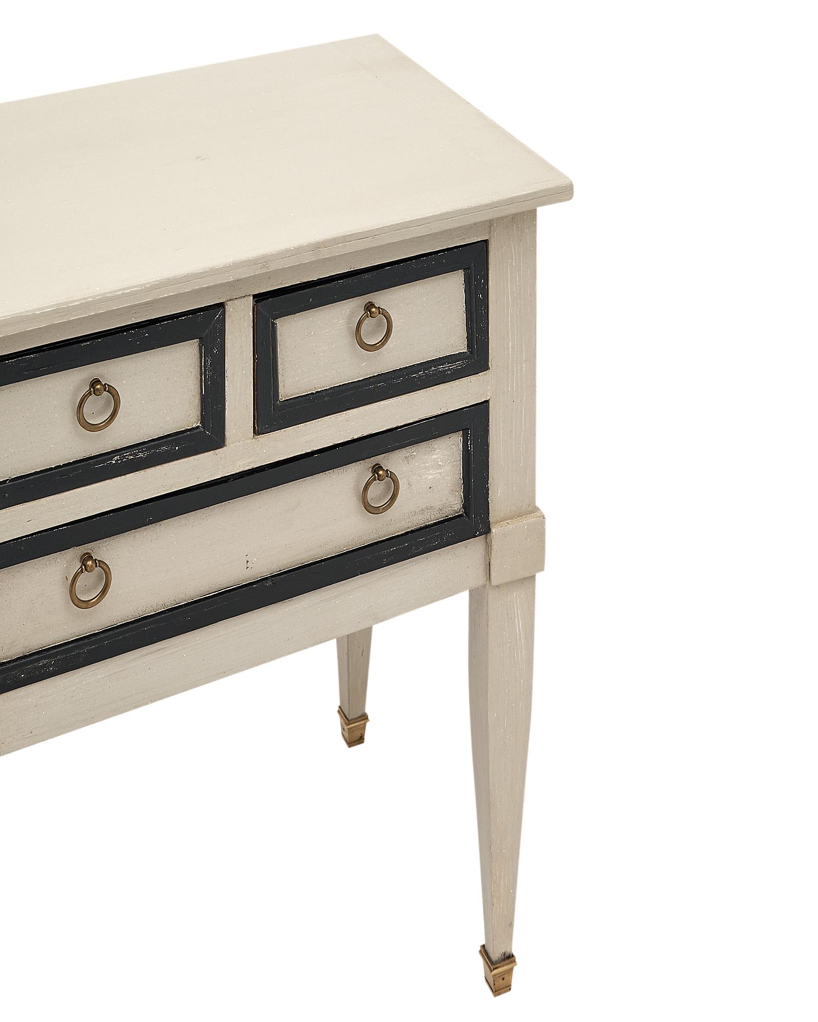French Antique Painted Petite Side Table For Sale