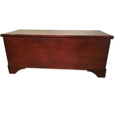 Antique Painted Pine Coffer with Original Faux Mahogany Finish