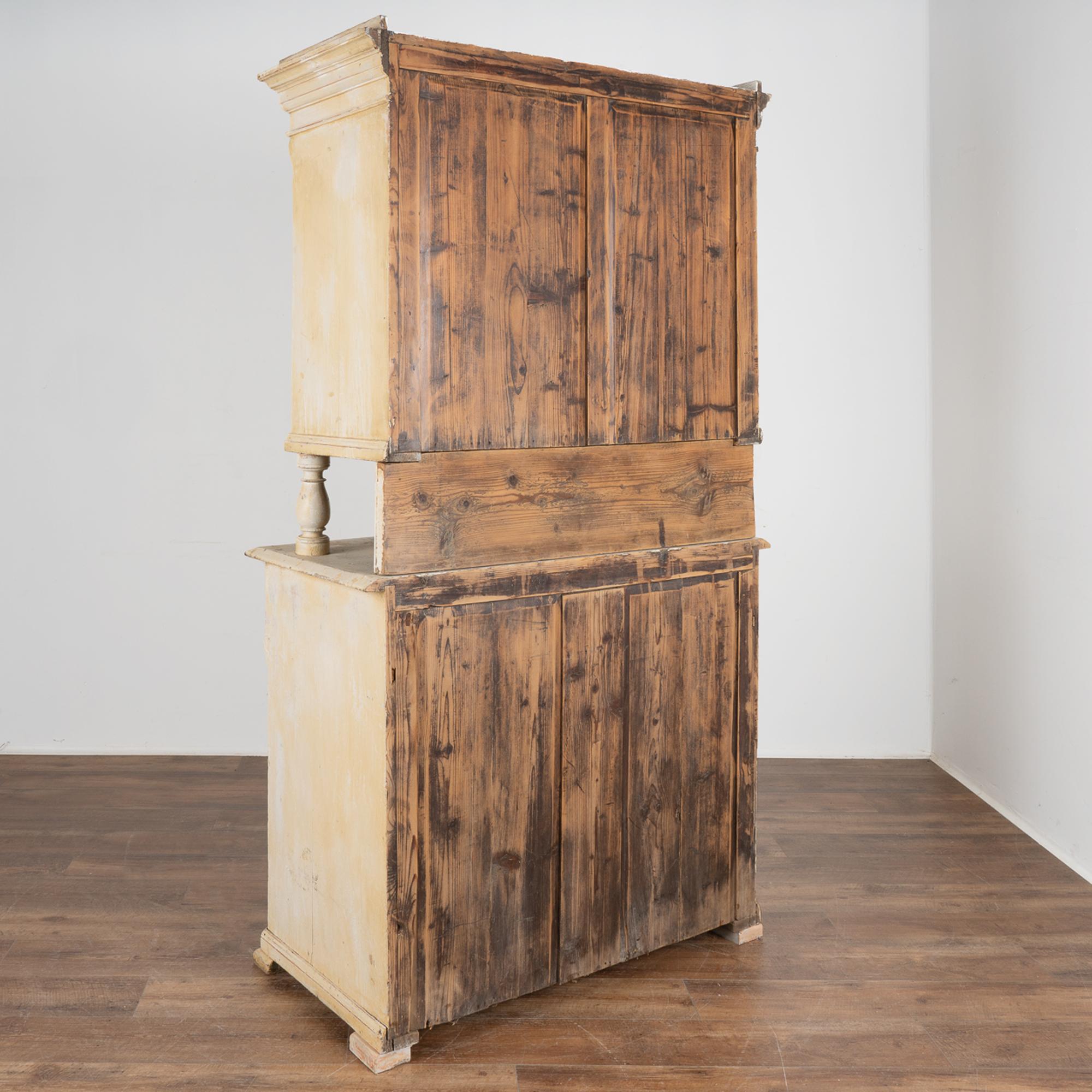 Antique Painted Pine Cupboard Cabinet, Hungary circa 1890 For Sale 6