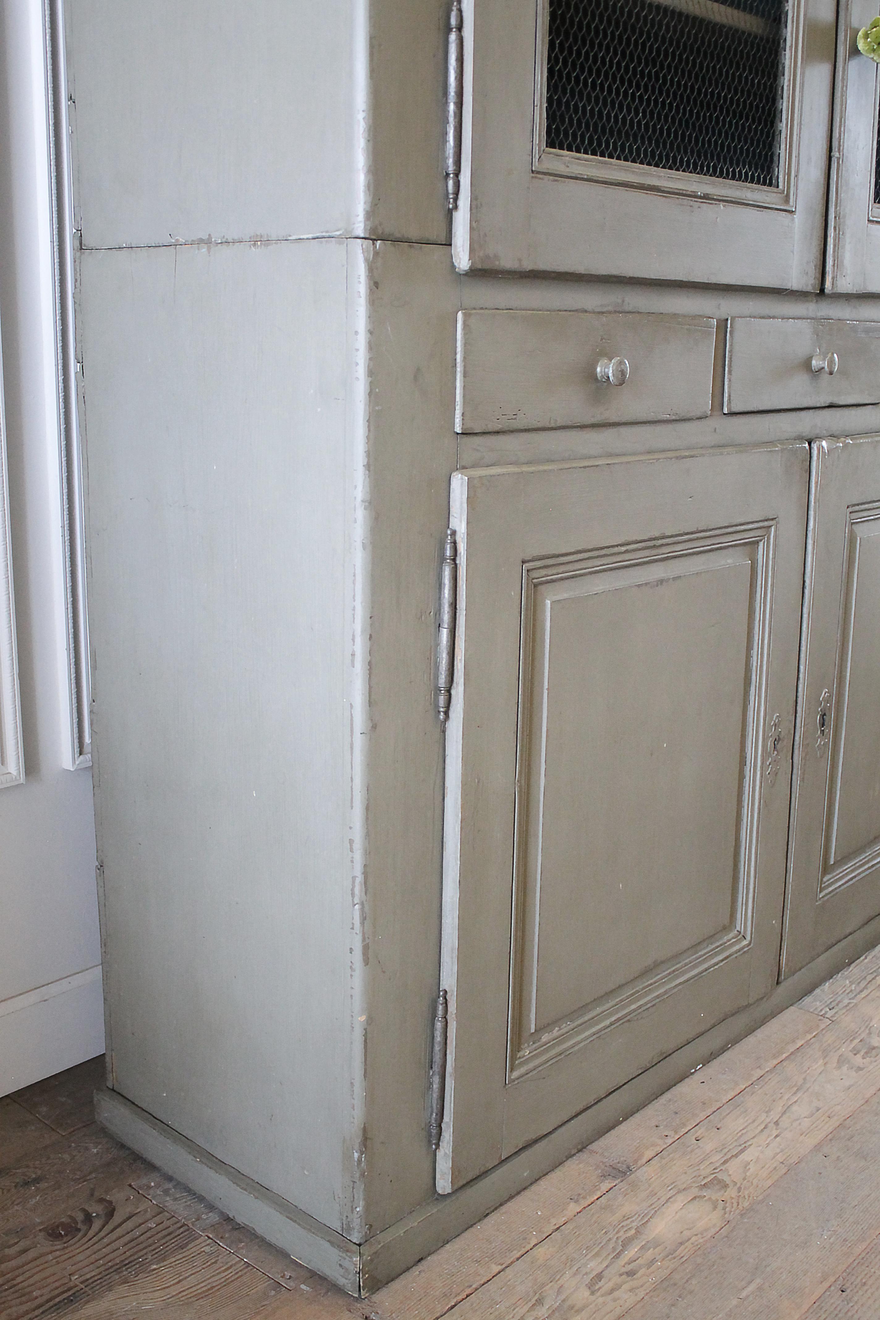 Antique Painted Pine Cupboard 1