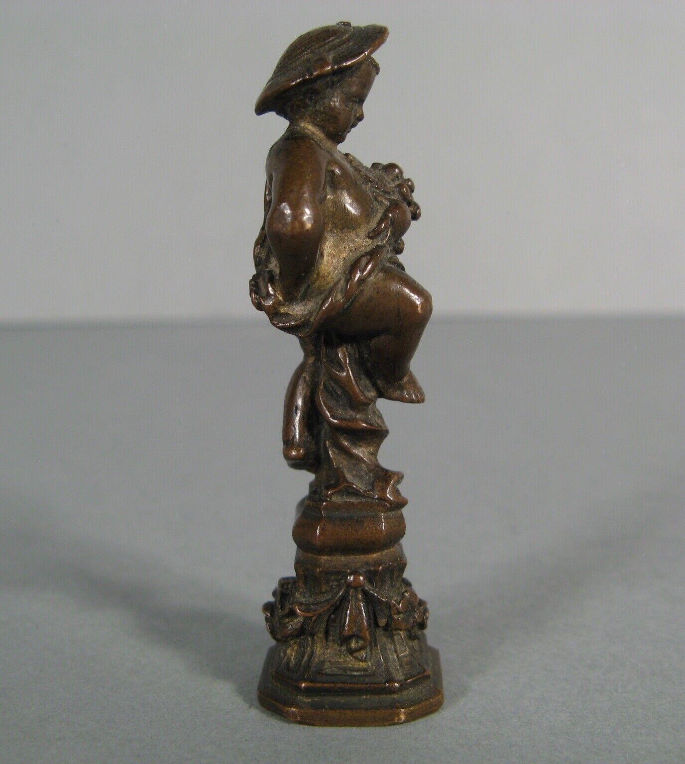 Sello de Bronce Antiguo Raro - Querubín Vendimiador - Monograma Matriz - 1Y152 en Bueno Estado en Bordeaux, FR