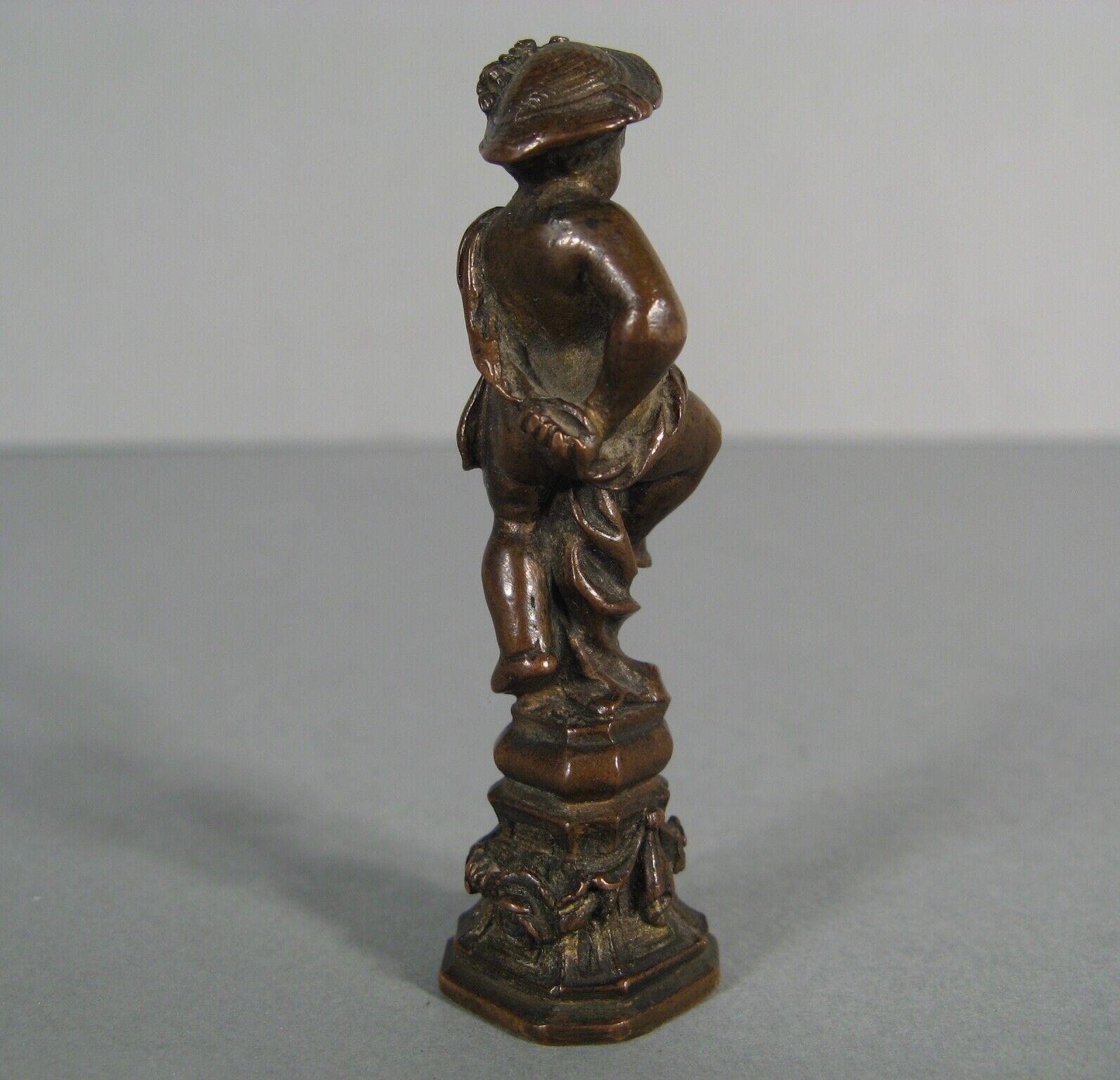 Sello de Bronce Antiguo Raro - Querubín Vendimiador - Monograma Matriz - 1Y152 siglo XIX