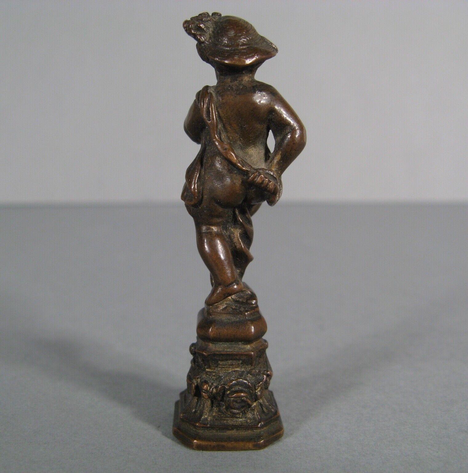 Sello de Bronce Antiguo Raro - Querubín Vendimiador - Monograma Matriz - 1Y152 1