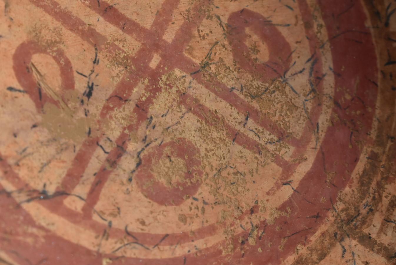 Cerámica antigua pintada de la civilización maya /  Cuenco de cerámica decorada 7