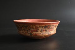 Antico vasellame dipinto della civiltà Maya / Ciotola in ceramica decorata