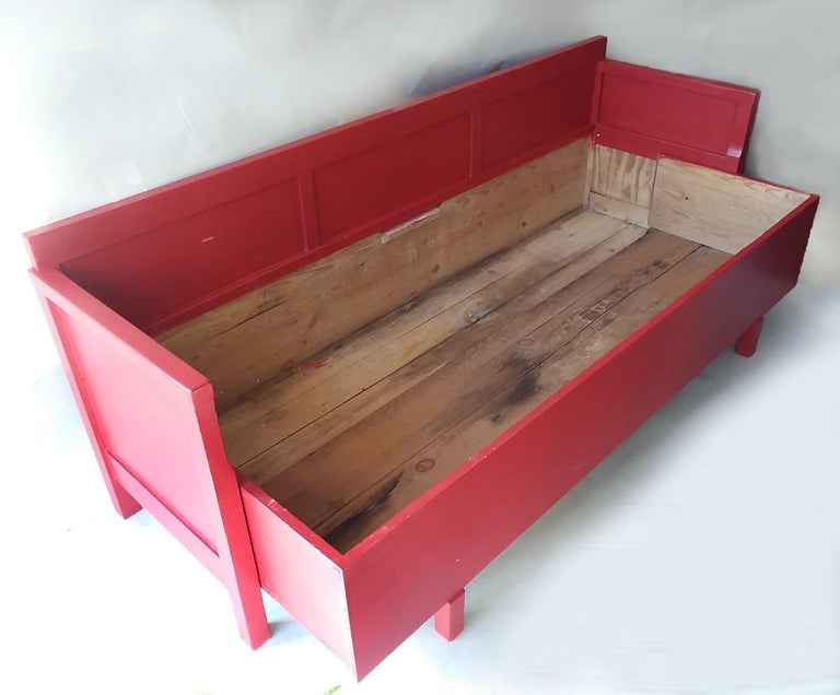 Antique Painted Red Swedish Daybed Bench Child S Bed For Sale At