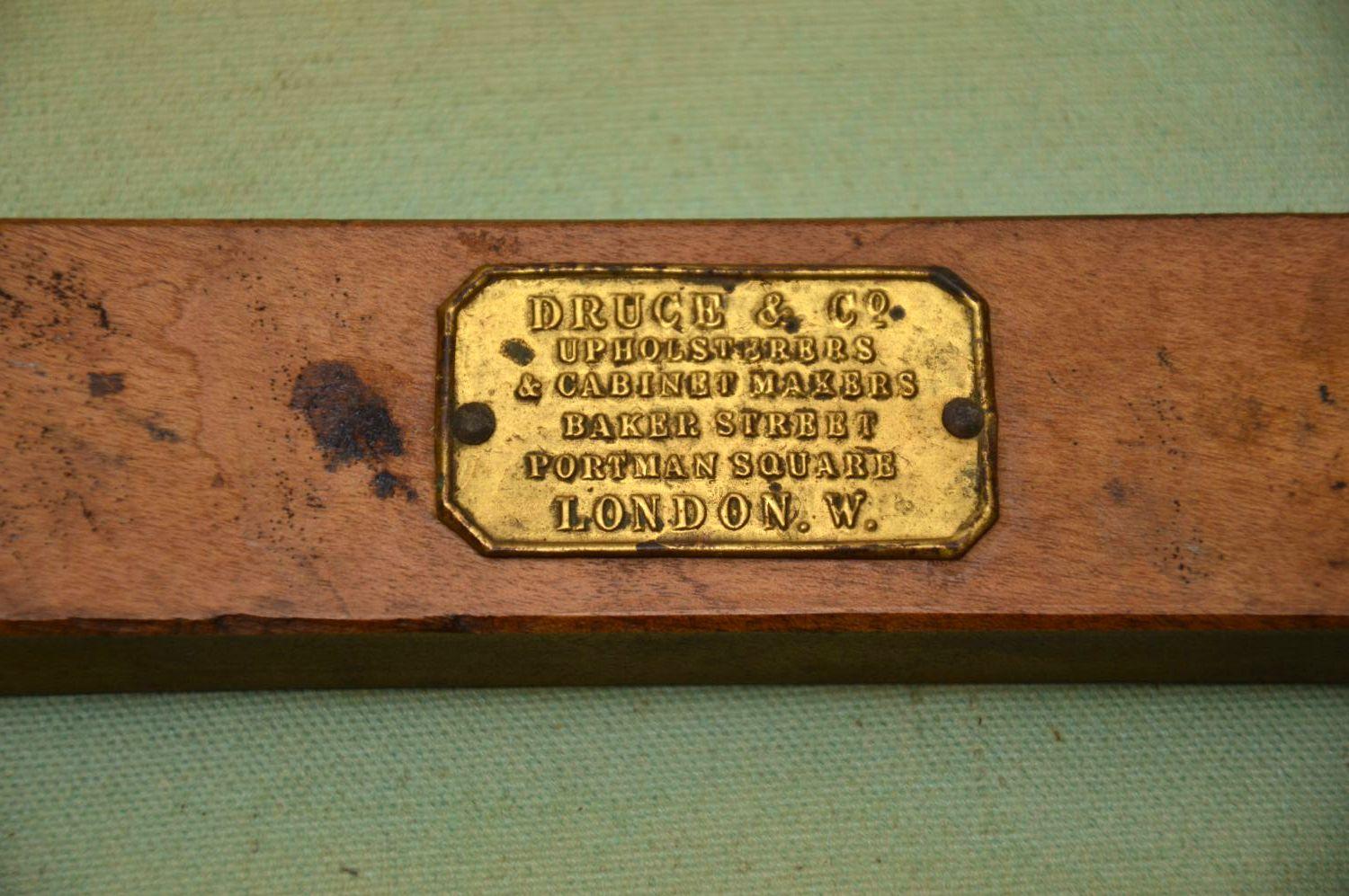 Antique Painted Satinwood Gondola Stool by Druce & Co. 7
