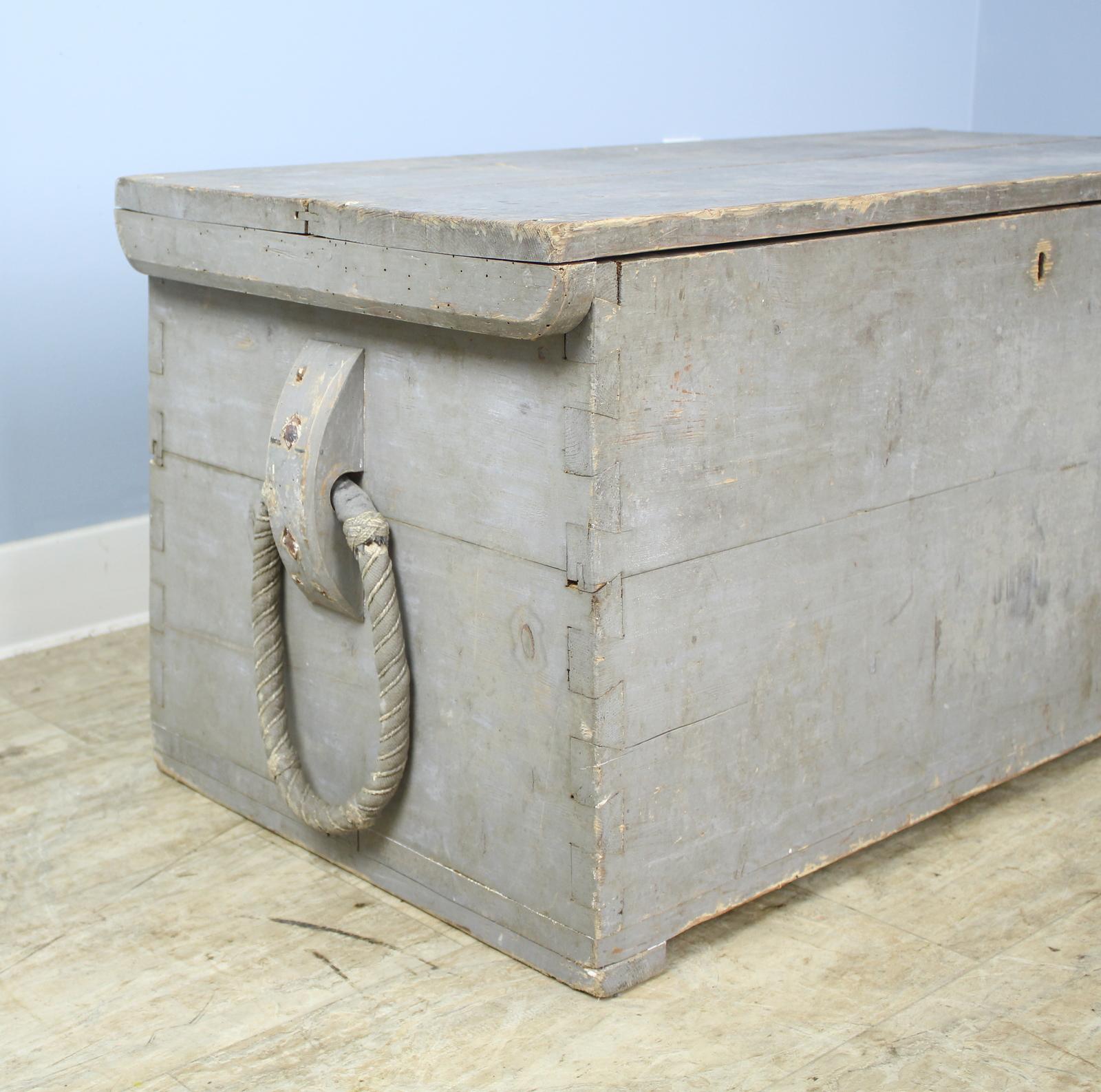 Antique Painted Sea Chest In Good Condition In Port Chester, NY