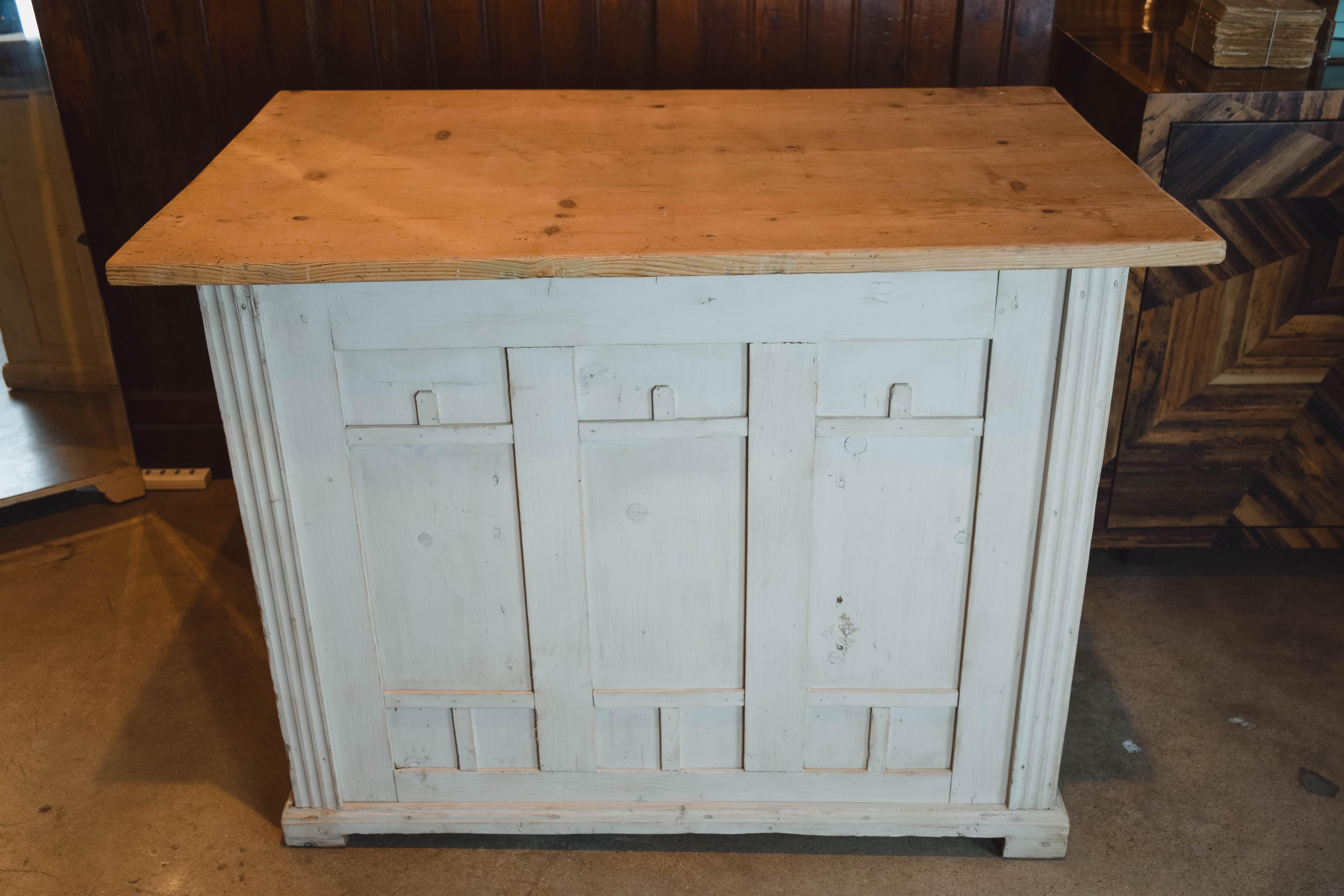 Antique Painted Shop Counter In Good Condition In Houston, TX