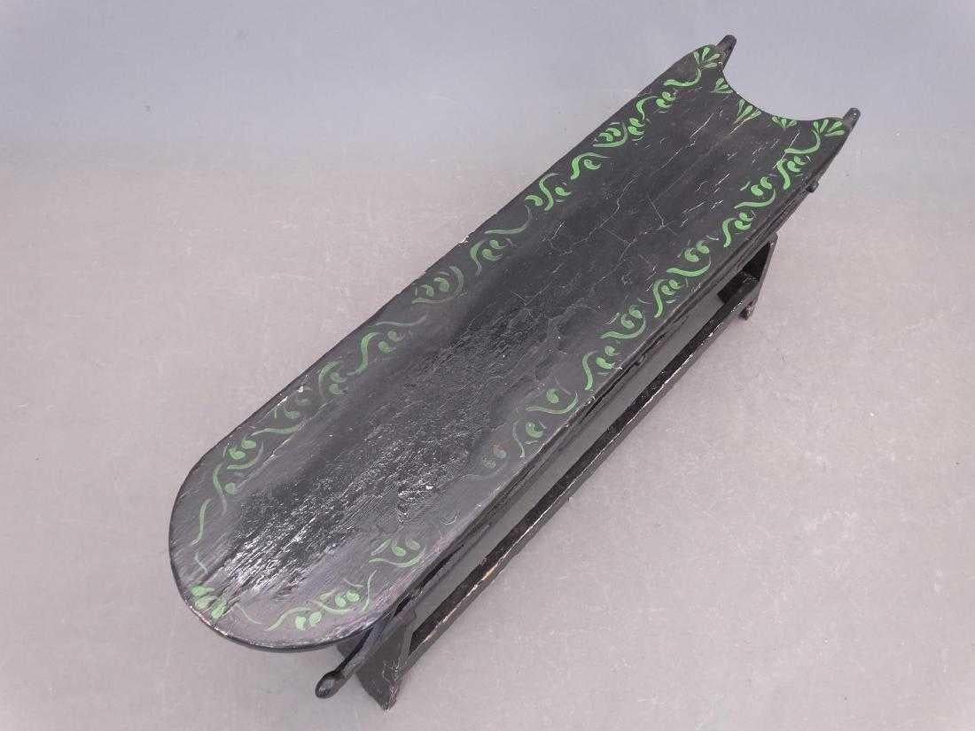 19th Century Antique Painted Sled Bench