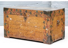 Antique Painted Teak Nautical Sea Captain's Chest