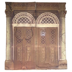 Antique Painted Theater Backdrop with Architectural Illusion – 320 × 340 cm