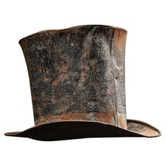 Antique Painted Tin Top Hat Trade Sign or Display Form