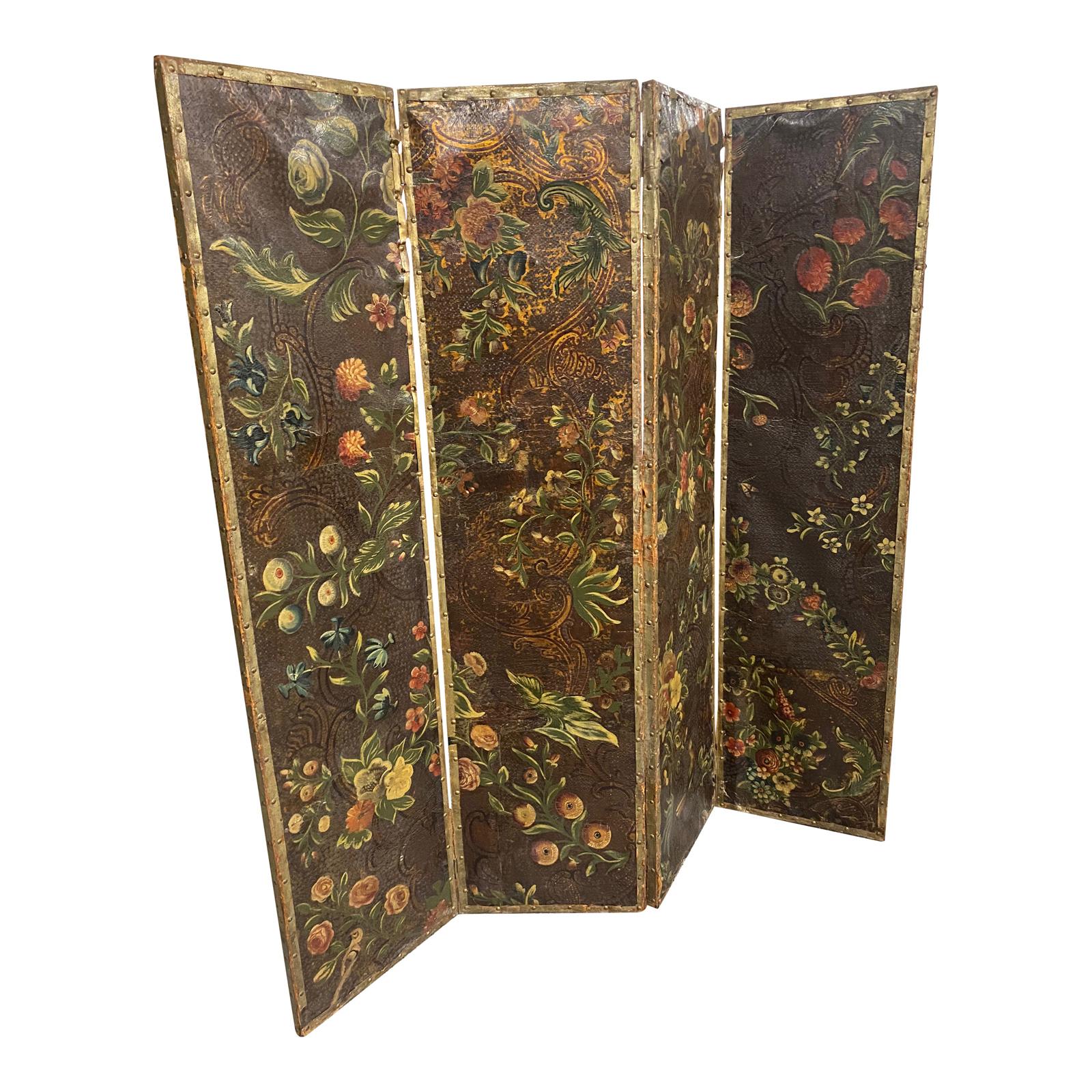 Eli Terry Clockmaker HandPainted Room Divider with Horse Scene at