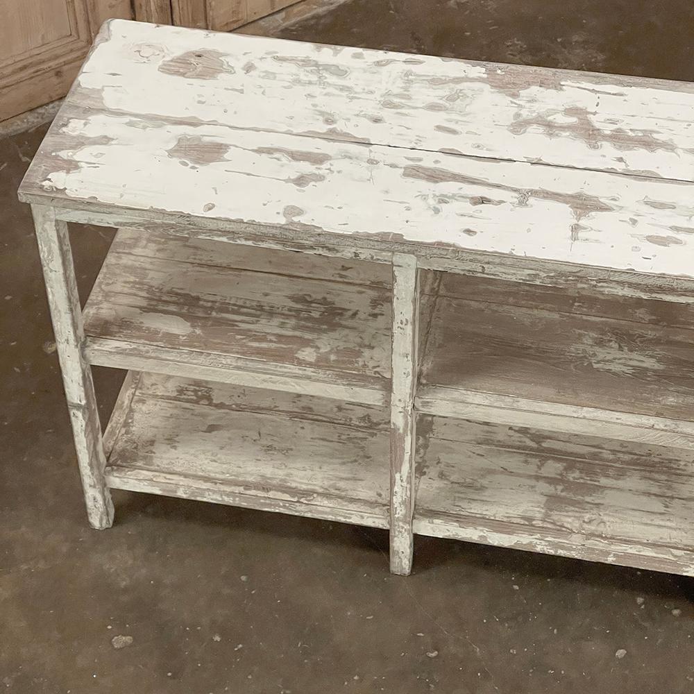 20th Century Antique Painted Tradesman Table ~ Sofa Table For Sale