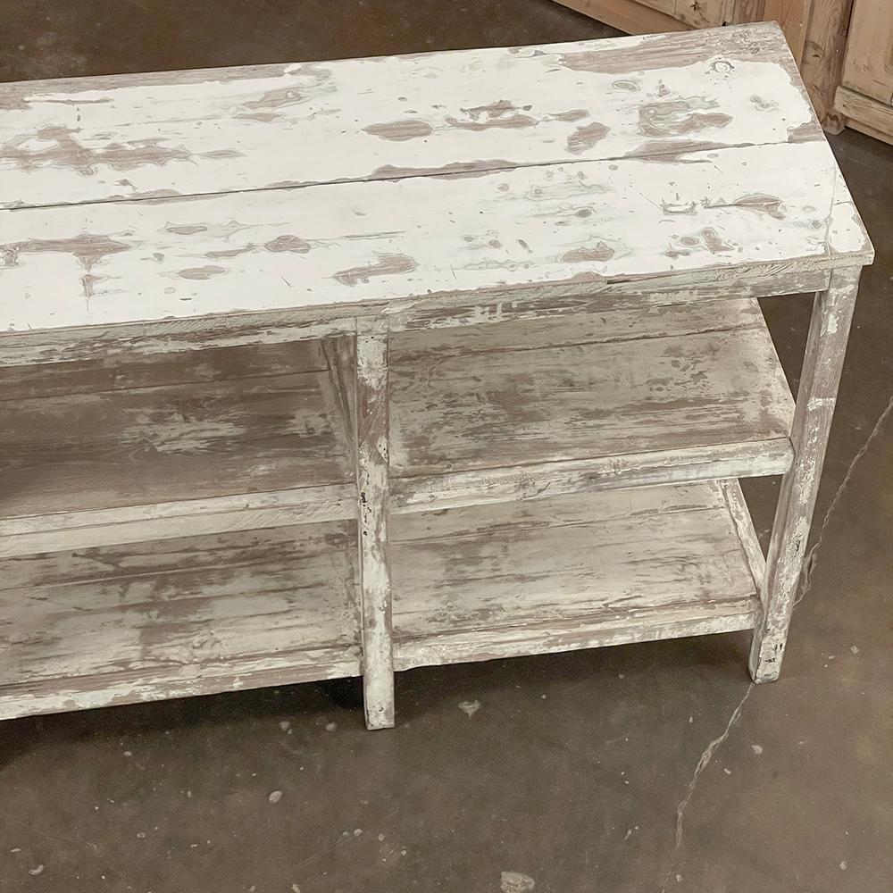 Oak Antique Painted Tradesman Table ~ Sofa Table For Sale