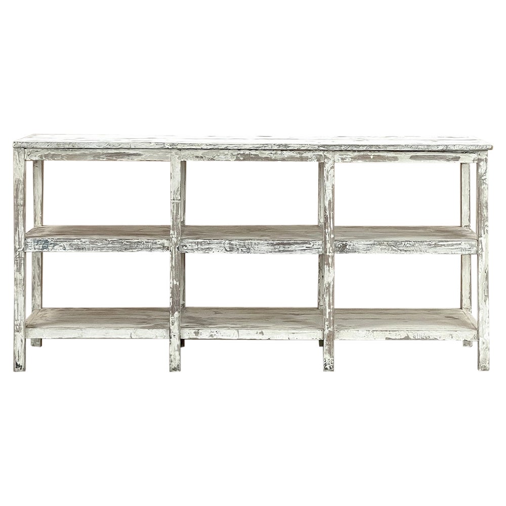 Mesa de oficio pintada antigua ~ Mesa de sofá