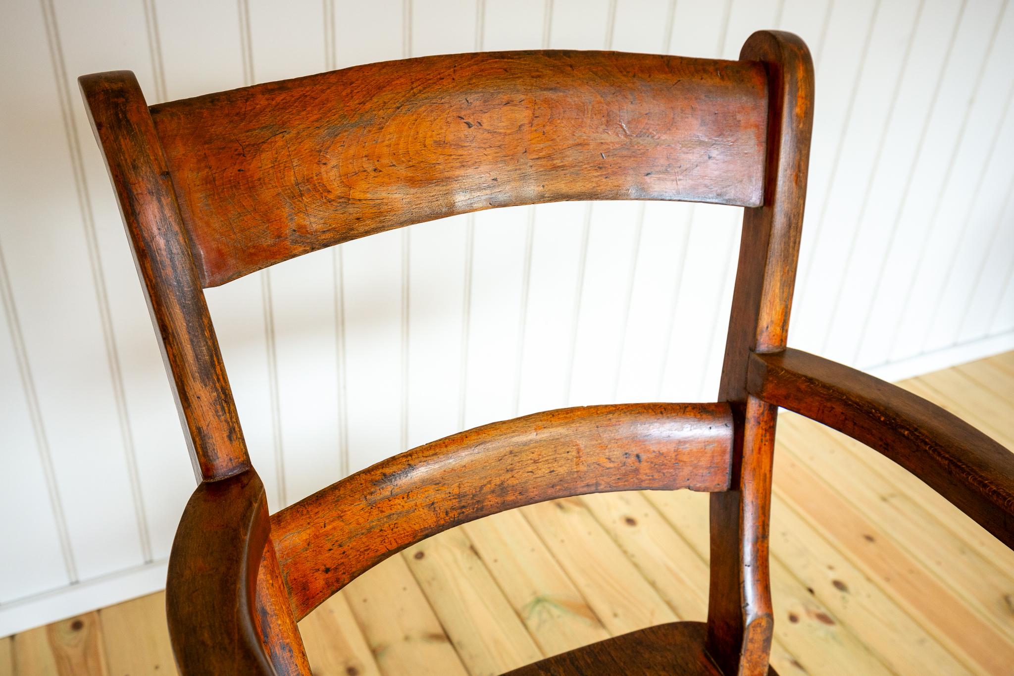 Antike gemalt Windsor Stuhl Land Bar zurück Oxford Sessel Bauernhaus 1850 (19. Jahrhundert) im Angebot