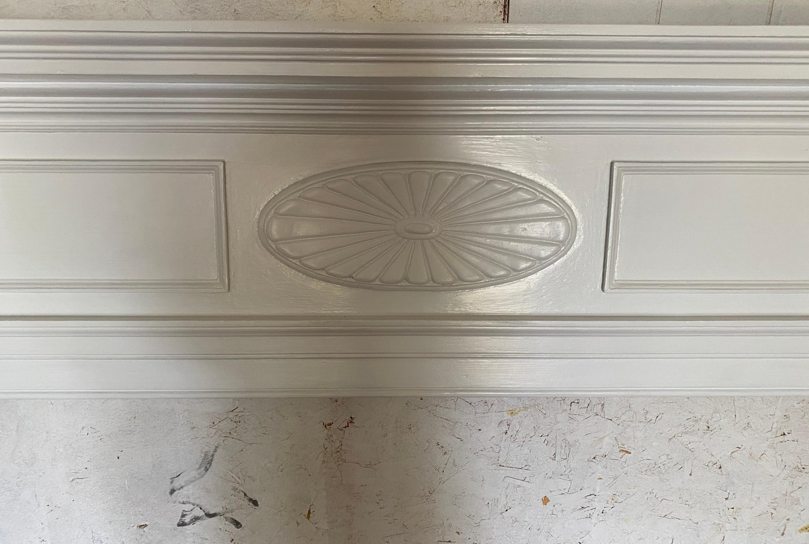 Antique Painted Wood Fireplace Mantel 2
