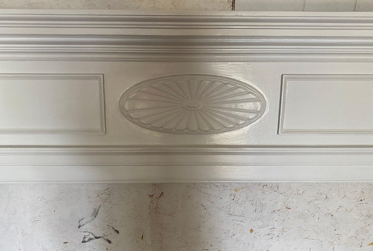 Antique Painted Wood Fireplace Mantel For Sale 2