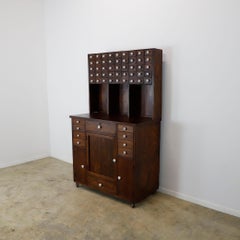 Antique Painter Chest of Drawers with Porcelain Knobs