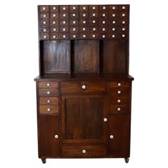 Antique Painter Chest of Drawers with Porcelain Knobs