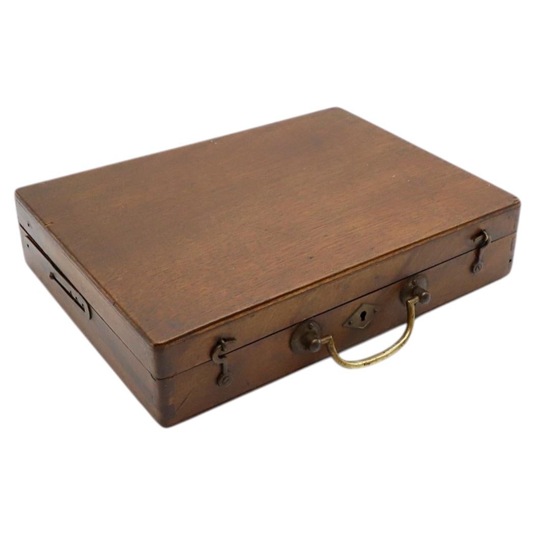 Antique Painter's Box · Wood and Brass Hardware