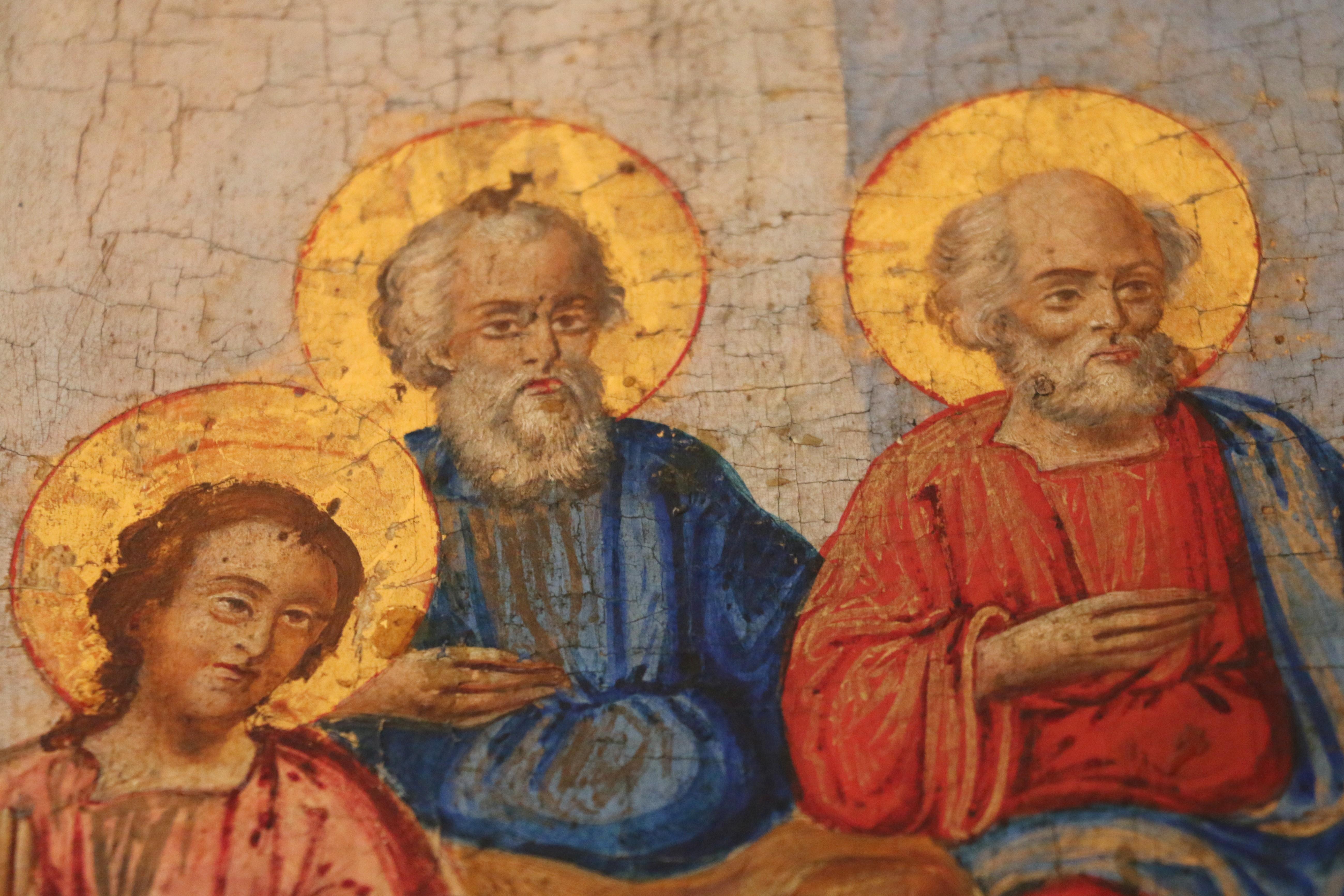 Inconnu Peinture ancienne Descente de l'Esprit Saint sur les Apôtres en vente