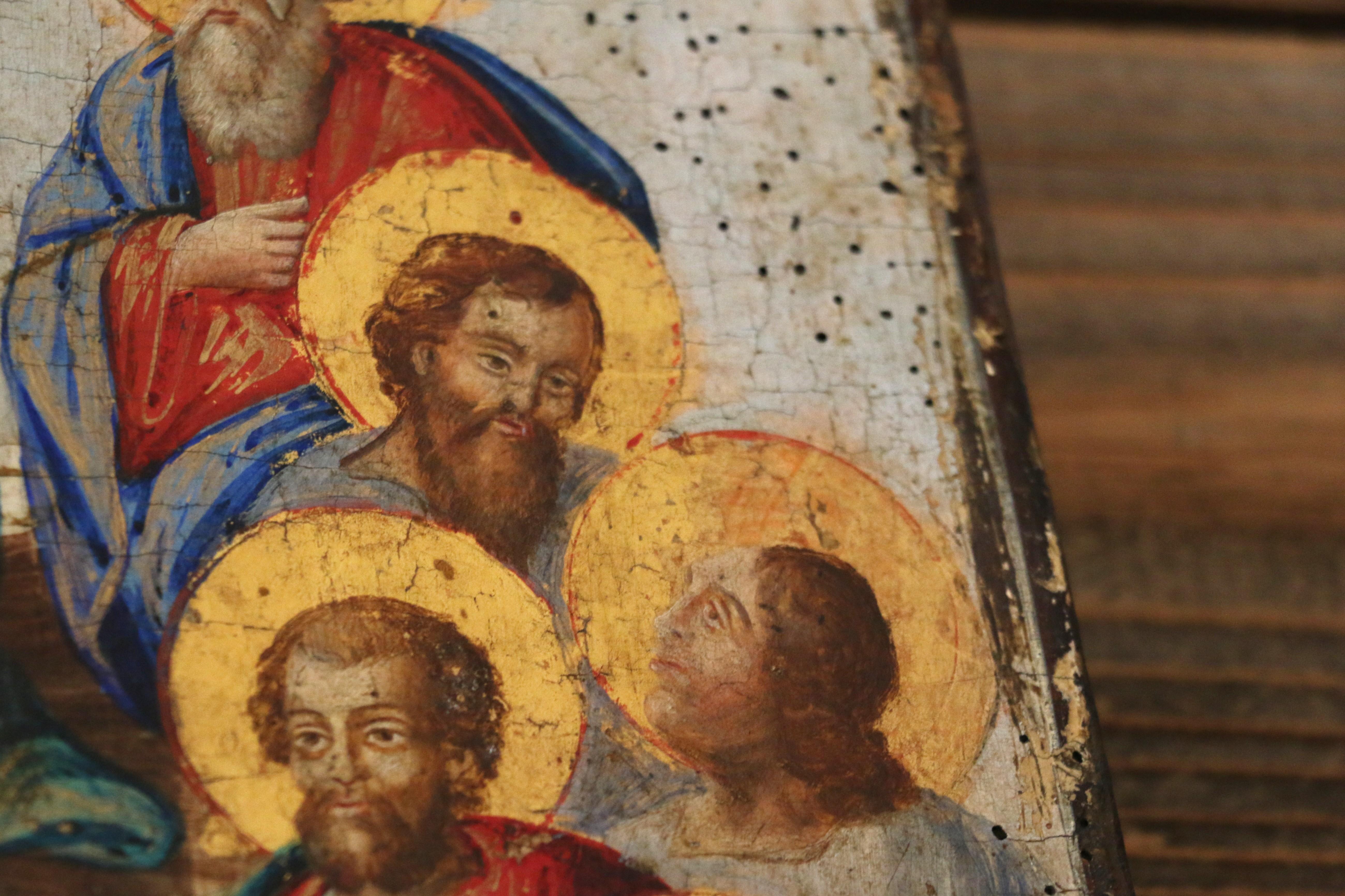 XIXe siècle Peinture ancienne Descente de l'Esprit Saint sur les Apôtres en vente