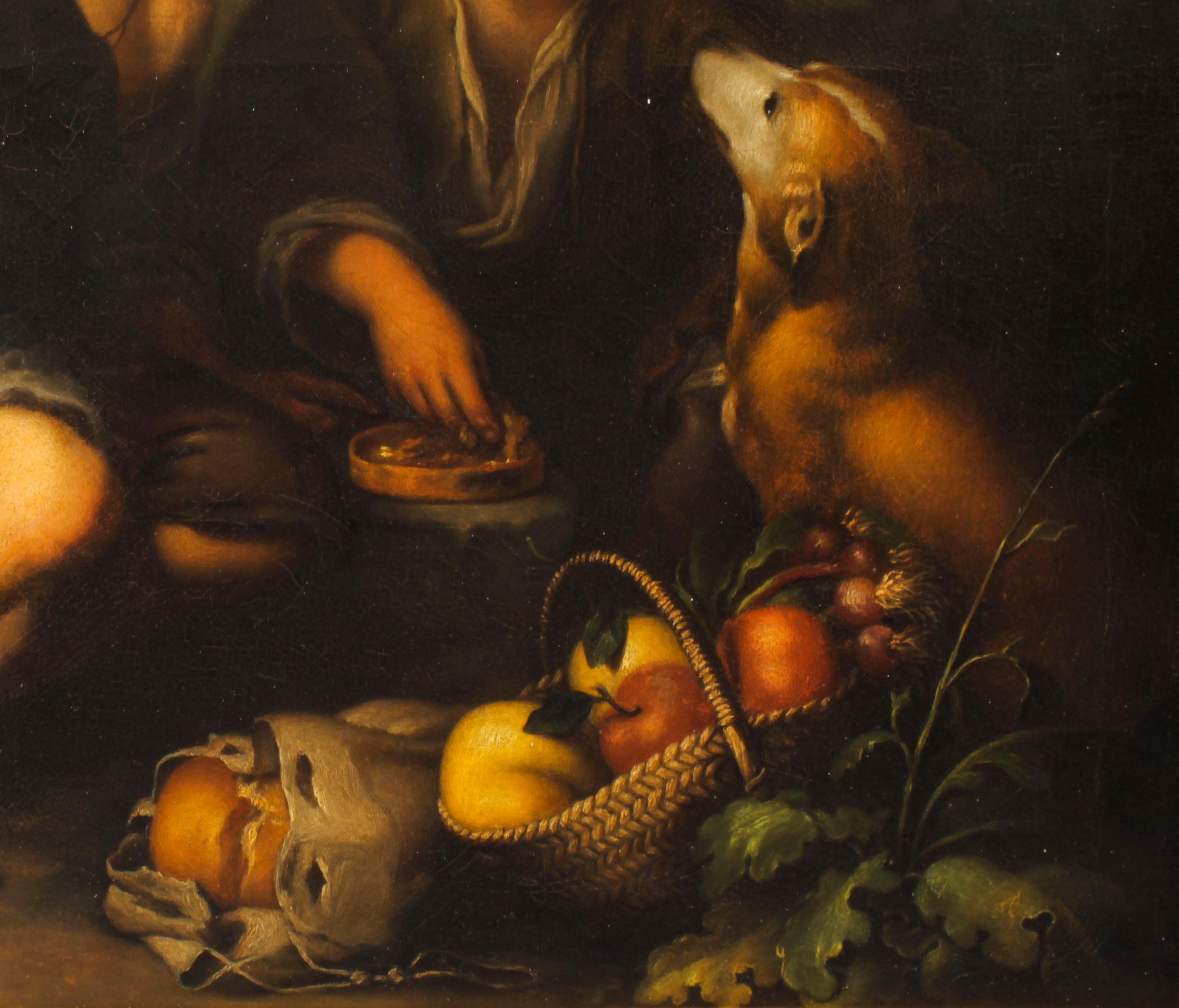 Pittura antica Mangiatori di uva e melone dopo Bartolome' Murillo 18° secolo In condizioni buone in vendita a London, GB