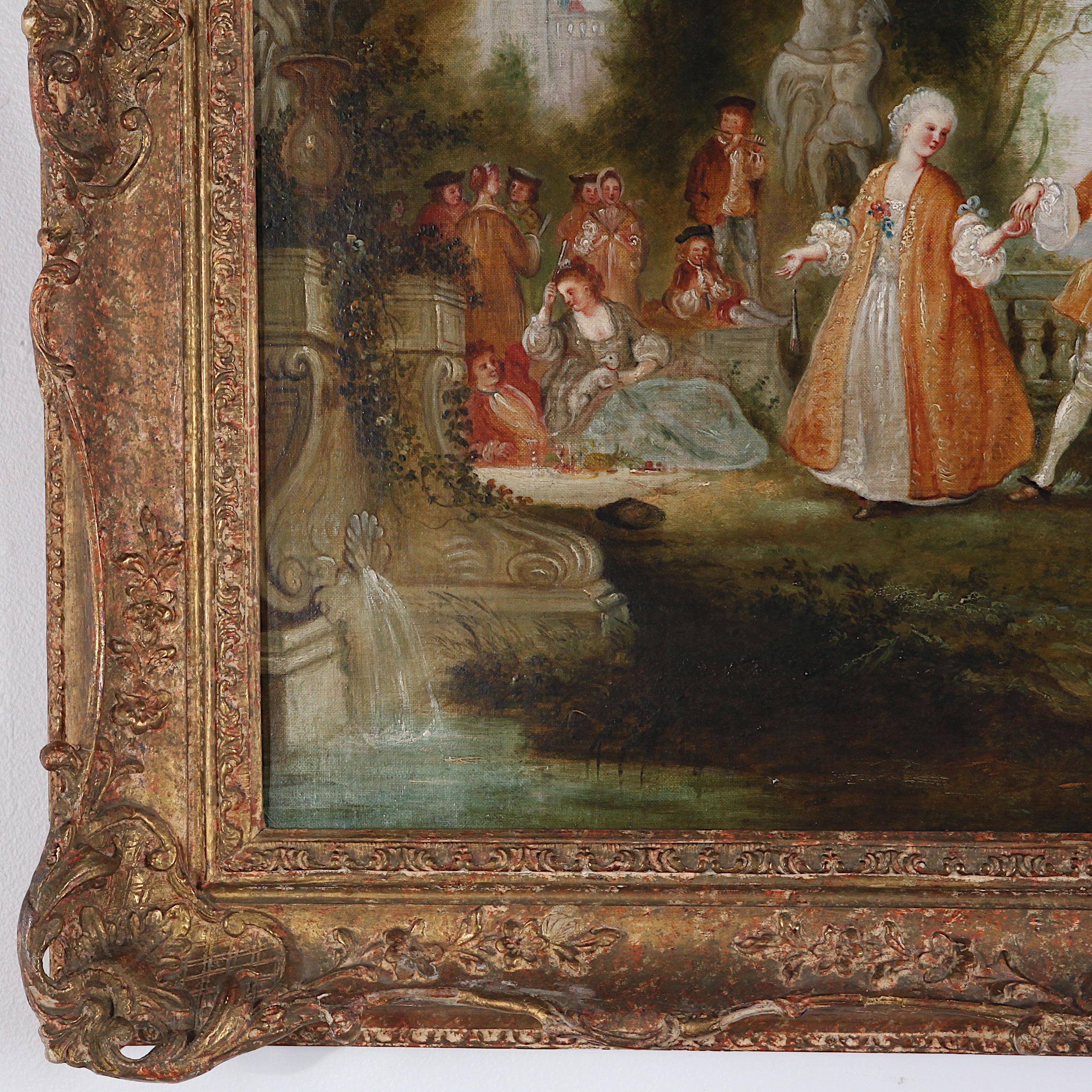 Antique Painting in the Manner of Antoine Watteau 4