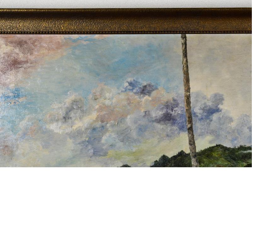 20ième siècle Peinture ancienne# Indonésie Sumatra Telukbetung 1931 Signature de l'artiste Bandar Lampung en vente