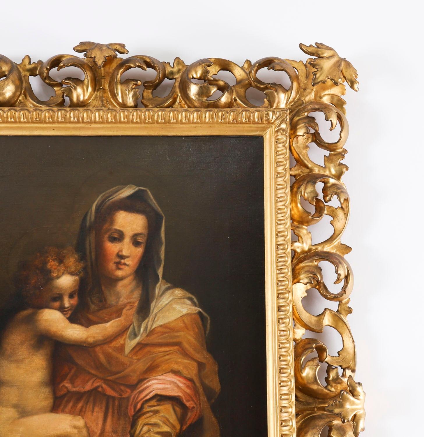 Antique Painting Madonna and Child Follower of Raphael 19th Century For ...