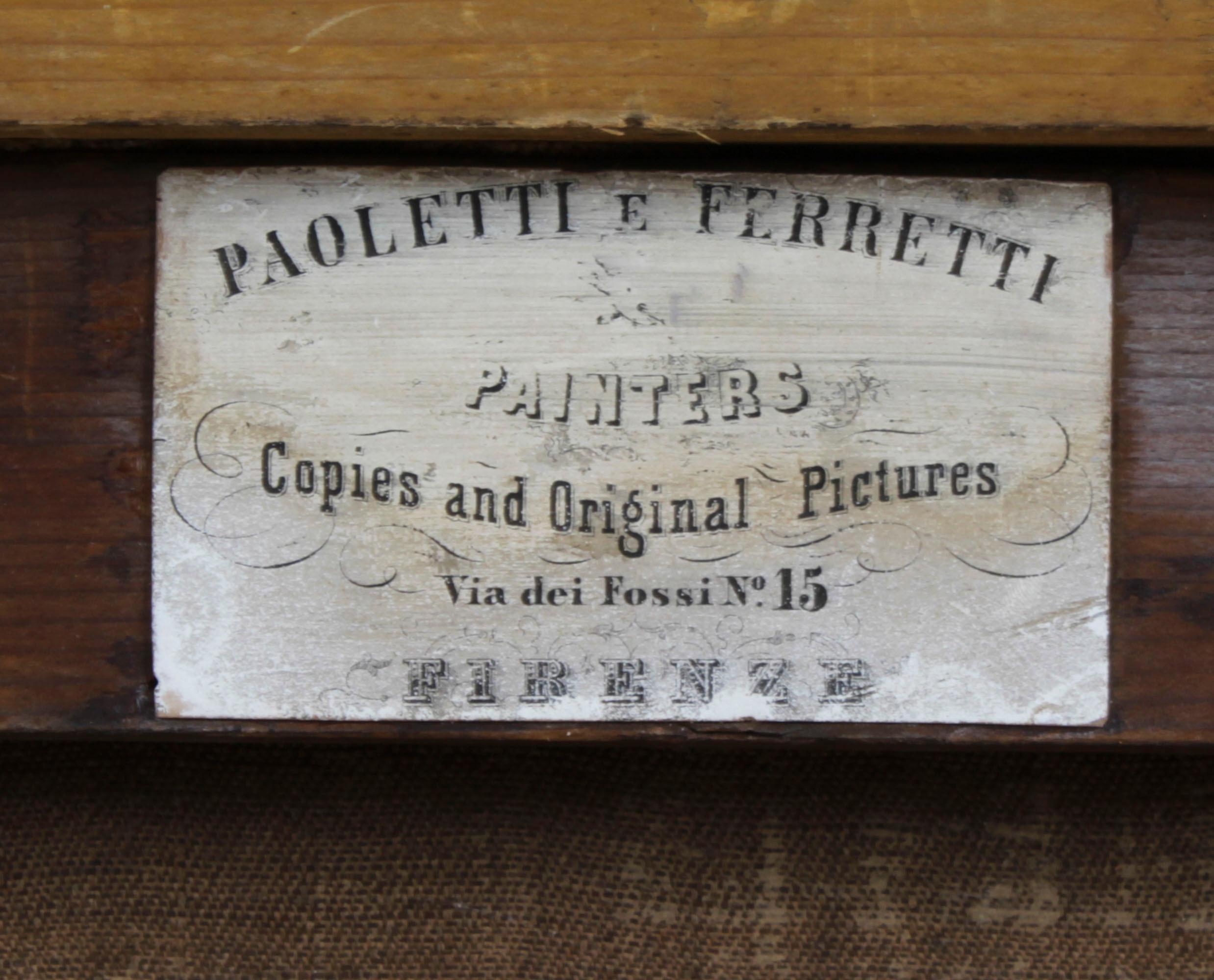 Antique Painting Madonna & Child 'Paoletti and Ferretti' 19th Century For Sale 11