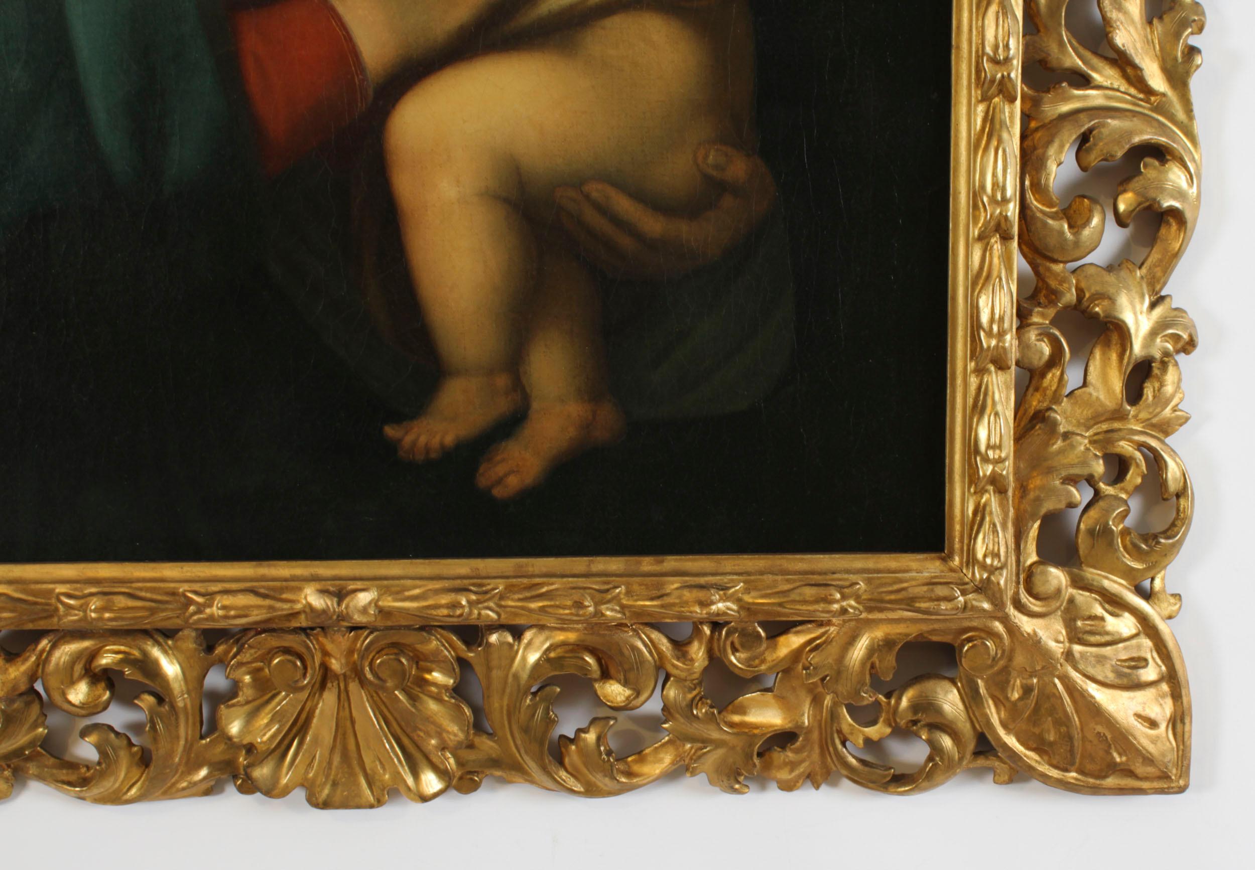 Antique Painting Madonna & Child 'Paoletti and Ferretti' 19th Century For Sale 1