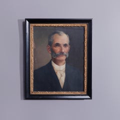 Antique Painting of a Gentleman by Charles Walz, 1910