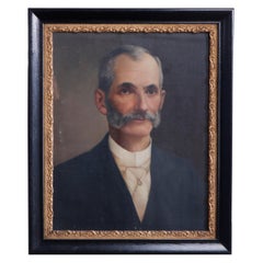 Antique Painting of a Gentleman by Charles Walz, 1910