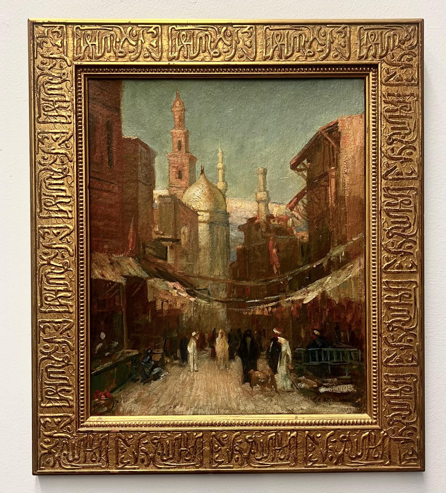 Pintura antigua de Casablanca Georges C. Michelet Francia 1910 Pintado a mano en venta