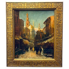 Pintura antigua de Casablanca Georges C. Michelet Francia 1910